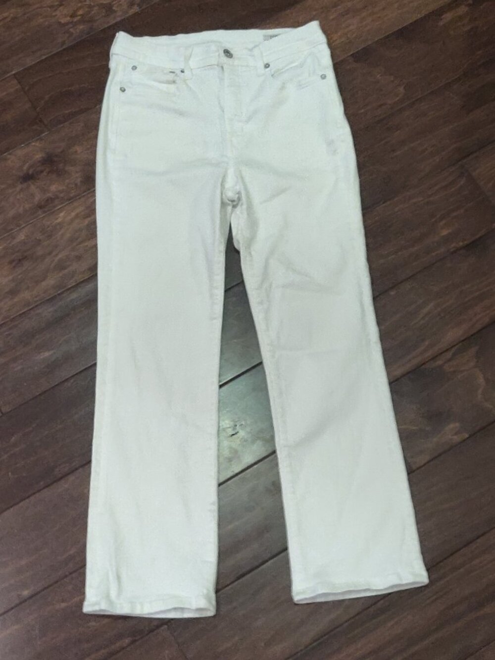AYR The Pop White Denim Straight Mid Rise Jeans Size 29
